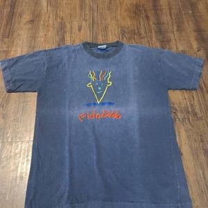 Vintage Fido Dido T-Shirt Adult medium Black Single Stitch 80s.   Distressed